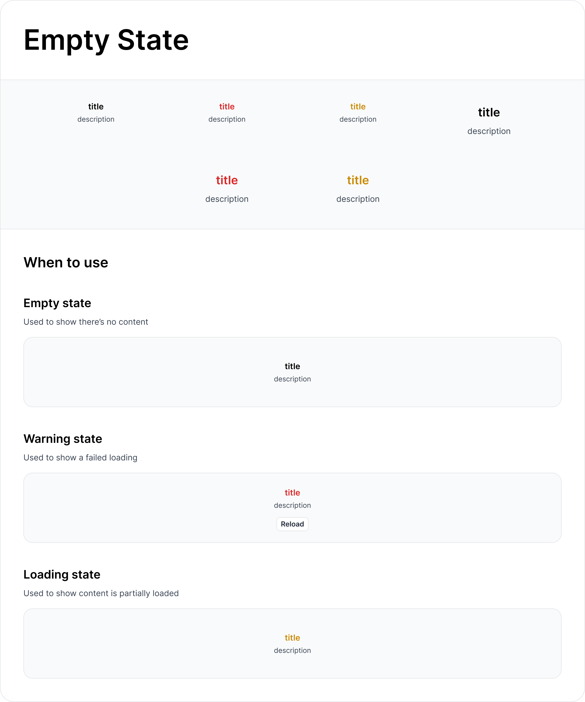 Empty State Component